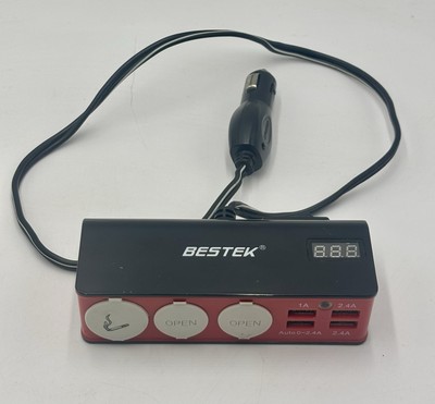 BESTEK 3-Socket Cigarette Lighter Adapter, 12V/24V 200W  Power Adapter