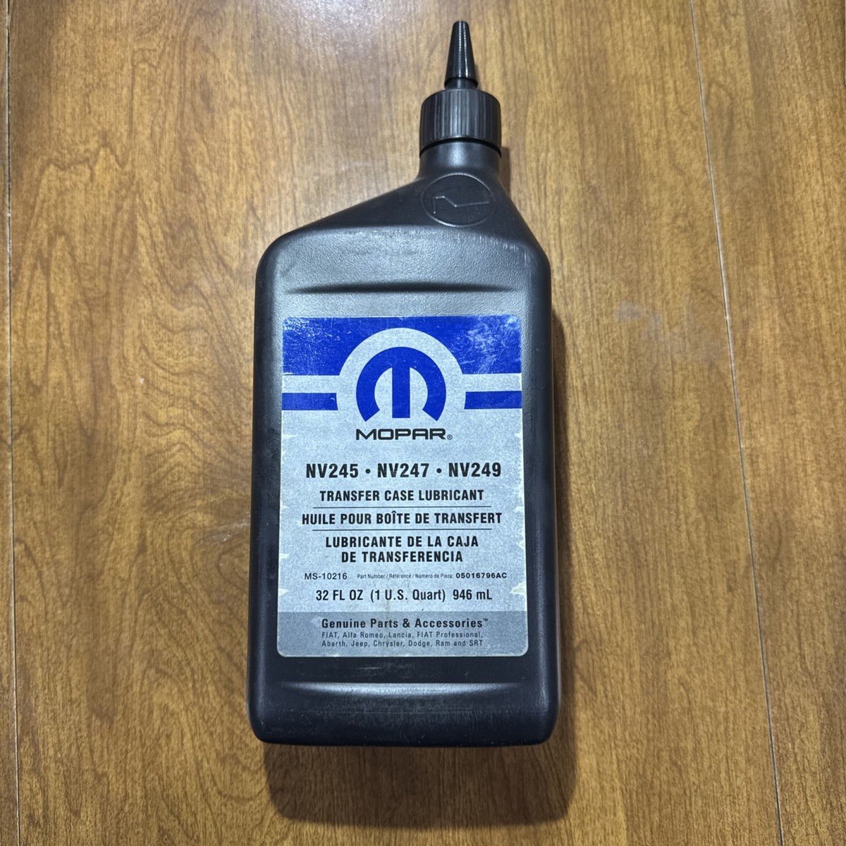 MOPAR ms-10216 JEEP CHRYSLER TRANSFER CASE LUBRICANT 1 quart NV245