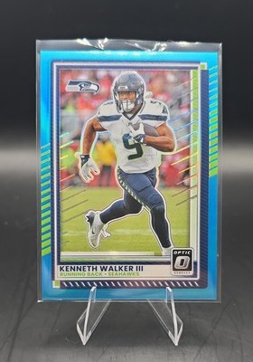 2025 Panini Donruss Optic - Kenneth Walker III #133 Neon Blue Prizm 089/399