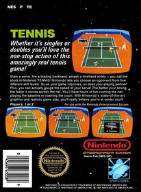 Tennis [5 Screw] - NES [Cartridge Only]