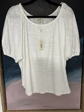 Max Studio London blouse, White, size M, NWT