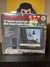 Vintage 1993 Emerson 13” CRT TV TC1379 Gaming Television w/Remote Tested Works