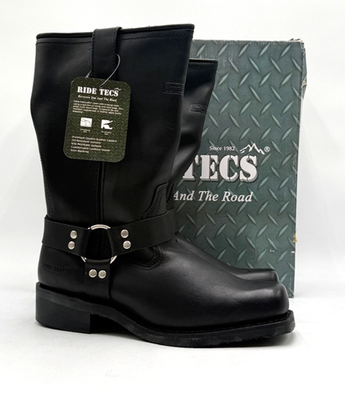 #ad RIDE TECS 1442 Men#x27;s NEW Motorcycle Biker Boot Black Multiple Sizes $64.99