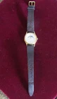 Vtg Seiko Women 4K24-0019 R1 Moon Phase Lizard Leather Band Quartz Dress Watch