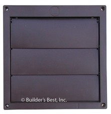 Builder's Best L3518 Vent Hood 5-1/2" Plastic Louvered Brown