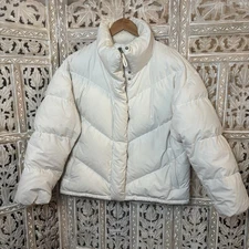 Aritzia Wilfred The Cloud Puff Goose Down Jacket MSRP $250 Women LARGE White