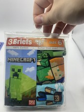 Handcraft Minecraft Game Boys 100 Cotton Briefs Underwear Size 6 ZE