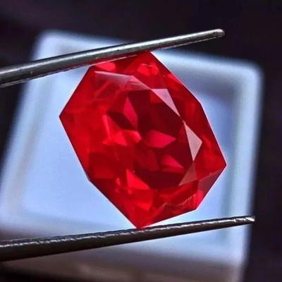 AAA Natural Burma Ruby Red Color Fancy Cut 10.2 CT Certified Loose Gemstone