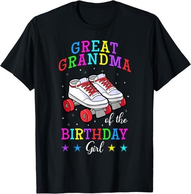 Great Grandma of the Birthday Girl Roller Skates Bday Party T-Shirt