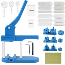 3-in-1 Button Maker Machine 25/32/58mm DIY Badge Press w/ 300pcs Parts  Cutting
