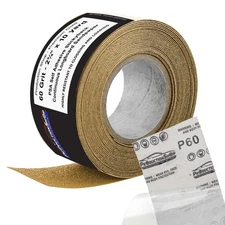 60 Grit PSA Longboard Sandpaper, 2-3/4" Continuous 10 Yard Roll - Self Adhesive