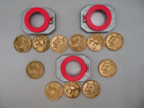 Vintage 1995 Mighty Morphin Power Rangers Belt Buckle & Coins 3 sets & more (x)