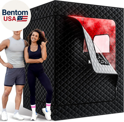 Upgraded 2 Person Sauna Box, Portable Infrared Sauna with 5-Layer Waterproof, 2 