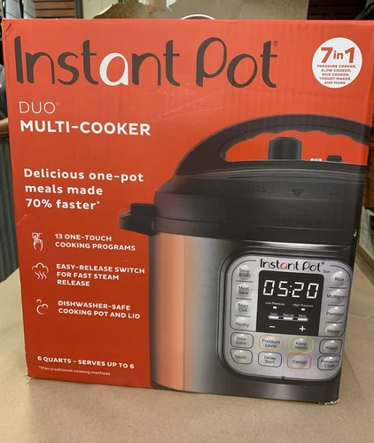 Instant Pot DUO 7-in-1  6qt Multi-Cooker DUO60V5 Silver/Black - New In  Box
