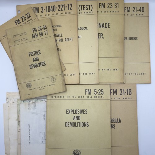 Mixed US Military Documents And Maps - 1950s -1970's - All In Good Condition