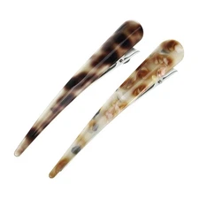 2 Pcs Long Metal Duckbill Hair Clips - Large Crocodile Clips for Thick & Thin...