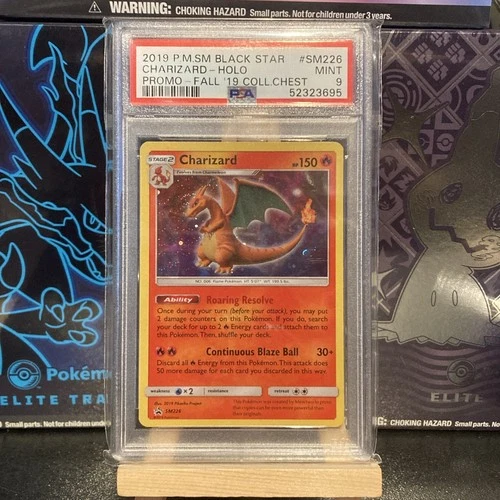 Pokemon Card Charizard Holo Fall 19 SM226 Black Star Promo Collector Chest PSA 9