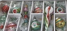 Christopher Radko Shiny Brite Christmas Ornaments ICICLES NEW Box Of 13 RED