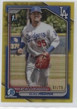 2024 Bowman Chrome Prospects Yellow Refractor 51/75 Elias Medina #BCP-183 09an