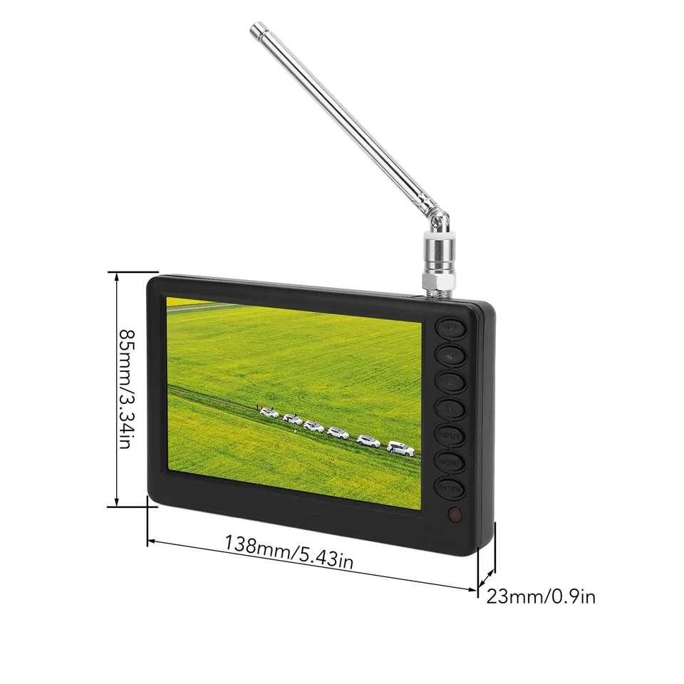 5in Portable TV ISDB T Compliant Rechargeable 1080P Mini Digital - Image 4 of 4