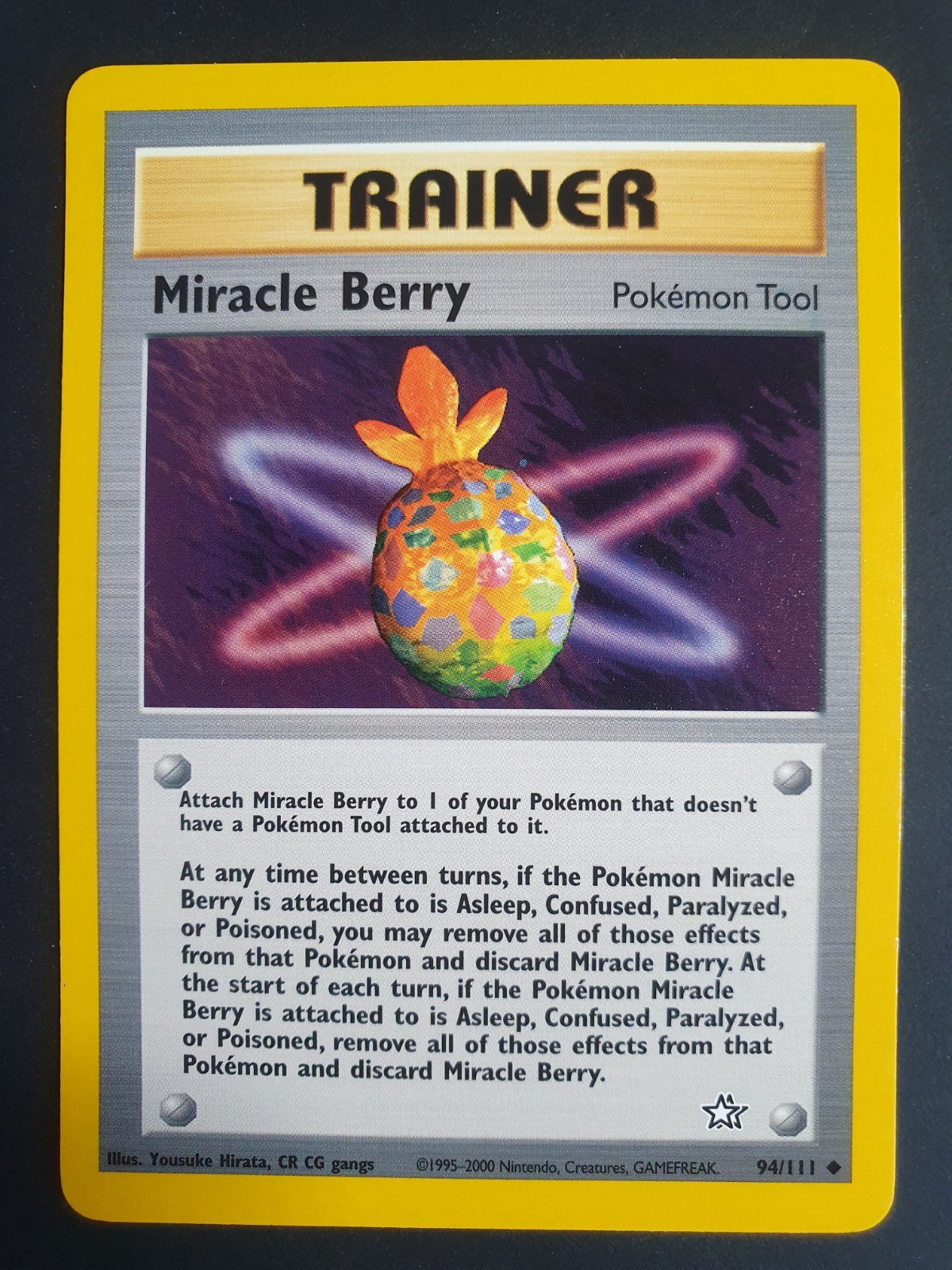 Miracle Berry 94/111 Trainer - Neo Genesis Set - Pokemon Card - Excellent