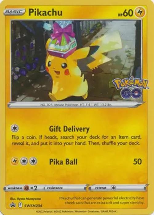 Pikachu - SWSH234 - Pokemon Sword & Shield Promo Ultra Rare Holo Card NM