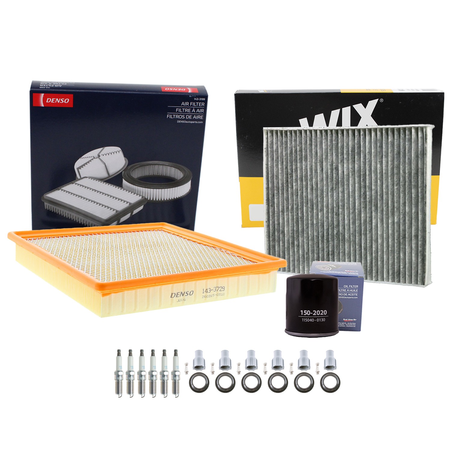 Denso Tune Up Kit NGK 6 Spark Plugs  Boots Kit for Cadillac XTS 3.6L V6 Vin 3