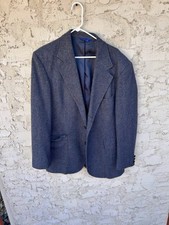 Pendleton Mens 42L Gray Herringbone Wool Sports Coat Suit Jacket made in USA
