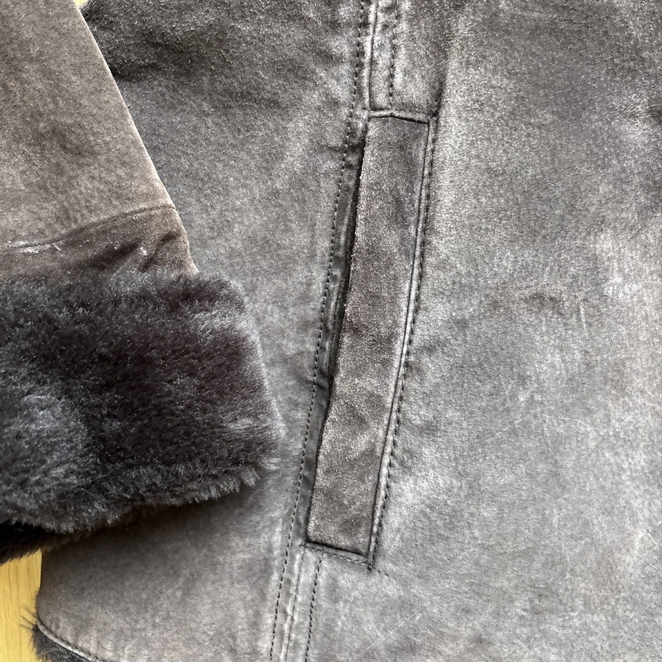 Sonoma Women's Medium Hooded Jacket Suede Brown Full Zip Lined. Pockets. - Image 2 of 4