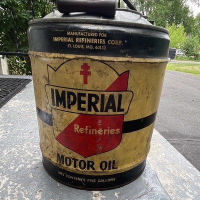 Imperial Refineries Motor Oil 5 Gallon Advertising Can, Gas & Oil Theme
