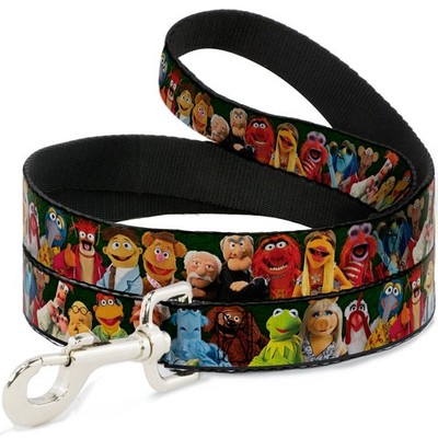 Dog Leash Muppets 20-Character Group Pose Greens NARROW 0.5'' (US IMPORT)