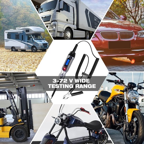 Heavy Duty 3-72V Backlit Digital LCD Circuit Tester, Automotive Test Blue - 第 5/7 張圖片