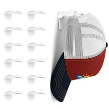 Hat Hooks Wall Adhesive 12 Pack No-Drilling Hat Hanger Wall Baseball Cap Rack