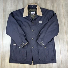 Barn Coat CINTAS Men’s L SIEMENS Insulated Corduroy Collar Blue Chore Jacket