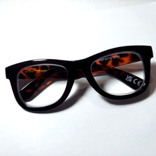 NEW 2.00 Betsey Johnson Black Tortoise Thick Frame Reading Glasses