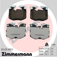 Front Axle Zimmermann 22425.900.1 Brake Pad Set, Disc Brake for BMW, Toyota