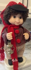 Vintage 1993 SANTA'S BEST 20" Christmas Boy Doll STEPHAN Undercover Kid Lantern 