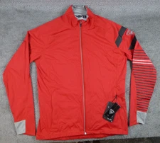 Rossignol Jacket Lightweight Full Zip Ski Pockets Red Black Stripe XXL Women NWT