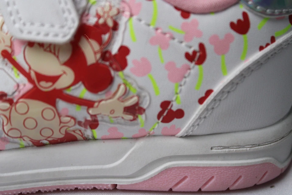 Disney Junior Niñas Pequeñas Estampado Floral Zapatillas bajas CD4 Blanco/Rosa EE. UU.:11 Foto 3 de 4