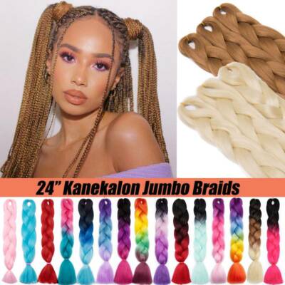 100% Natural Long Box Braided Hair Extensions Long Jumbo Braids Kalon AS Human C