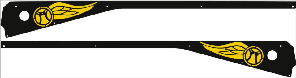 Aerosmith Side Rails Armor Clone Mod for Stern Pinball Machine 2267