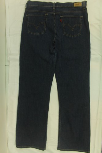 Womens Levi's 512 Bootcut Perfectly Slimming Dark Denim Blue Jeans Size 14 L/C - Picture 3 of 10