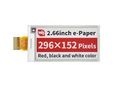 Waveshare 2.66inch E-Paper (B) E-Ink Raw Display 296×152 Red/Black/White SPI
