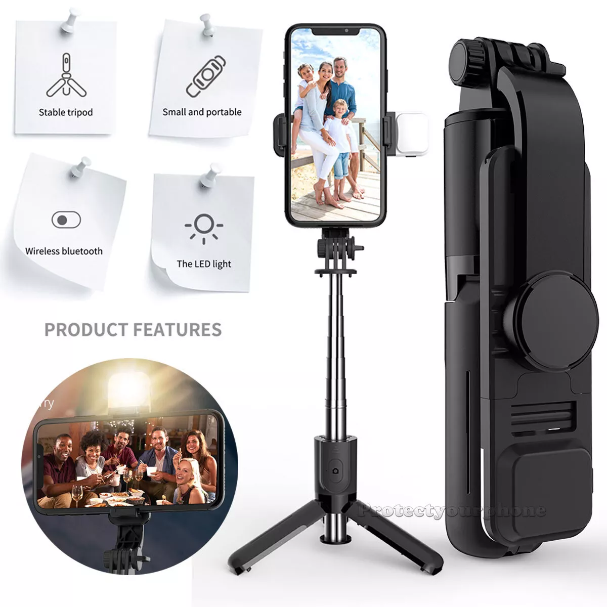 SELFIE STICK TRIPOD - Wireless Bluetooth Selfie Stick Tripod