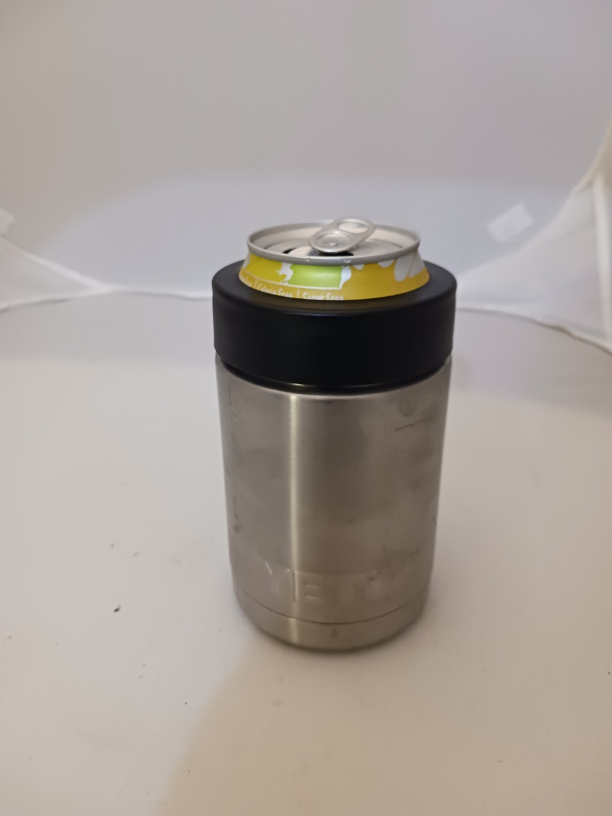 YETI Rambler Koozie Colster Can Bottle Cooler Holder One Size Stainless Steel