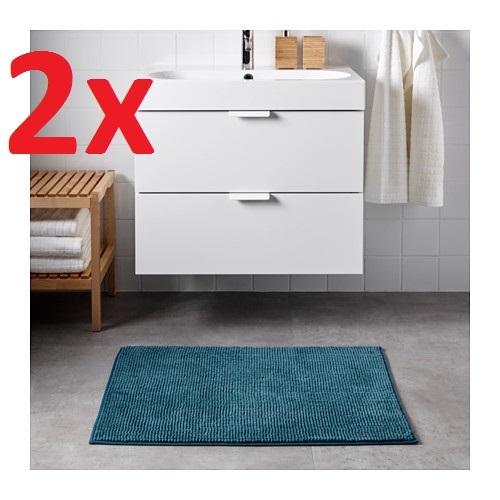 2x IKEA Toftbo Antislip Microfibre Bath Mat Bathmat Bathroom Rug