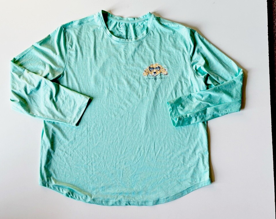 Lauren James T Shirt XL Golden Retriever Cover Up Sun Beach Coastal