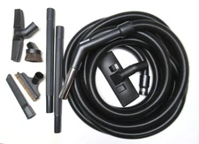 11pc Tool and Hose Kit Complete - 30' Crushproof  Hose Central Vac BLACK   