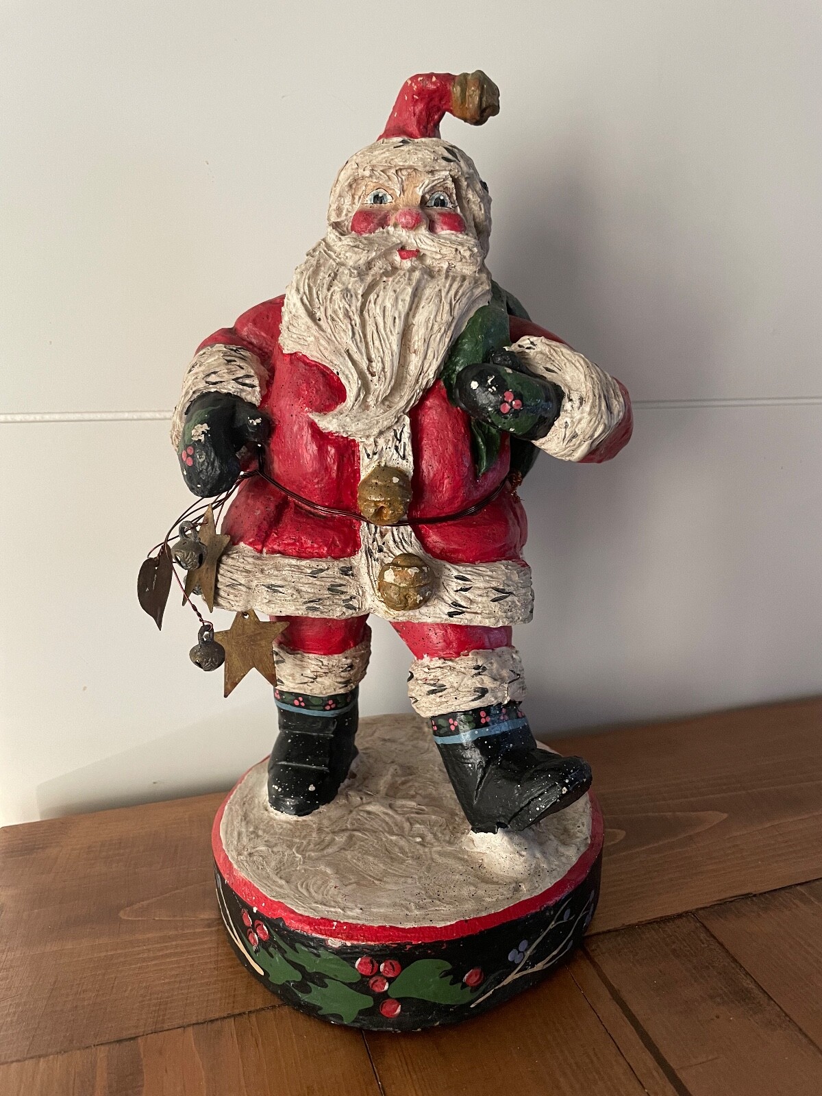 Vintage 1992 House Of Hatten Santa Heavy Base 11” Denise Calla Figurine