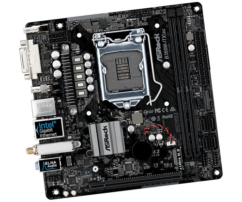 ASRock B360M-ITX/ac Motherboard Intel B360 LGA 1151 DDR4 M.2 Mini-ITX core HDMI - Bild 2 von 4